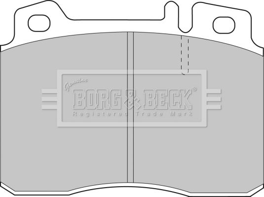 BORG & BECK Комплект тормозных колодок, дисковый тормоз BBP1587